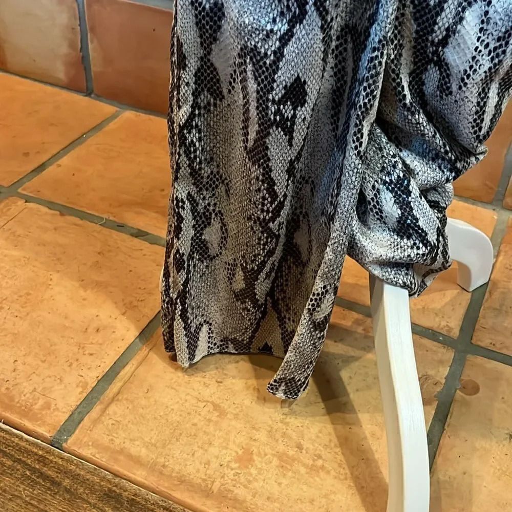 MSGM Python Print High Waisted Straight Leg Pants… - image 5